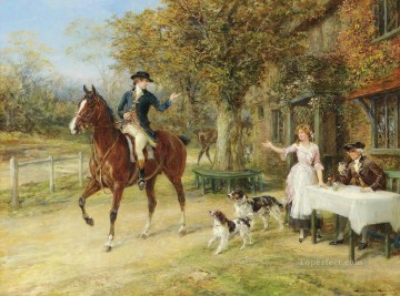 Classical Painting - A fond farewell Heywood Hardy hunting